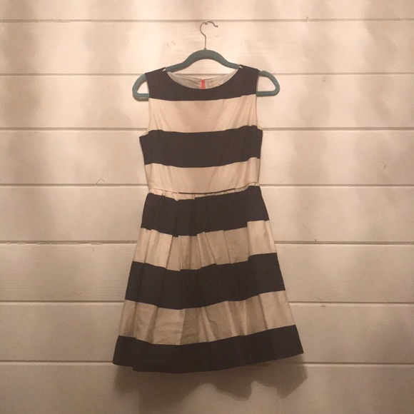 THICK NAVY AND WHITE STRIPED DRESS - Picture 1 of 3